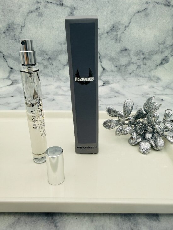 Rabanne Invictus EDT,Fresh Aquatic Woody Grapefruit-Travel 10ml,0.34oz-BOXED-NEW - Picture 2 of 14